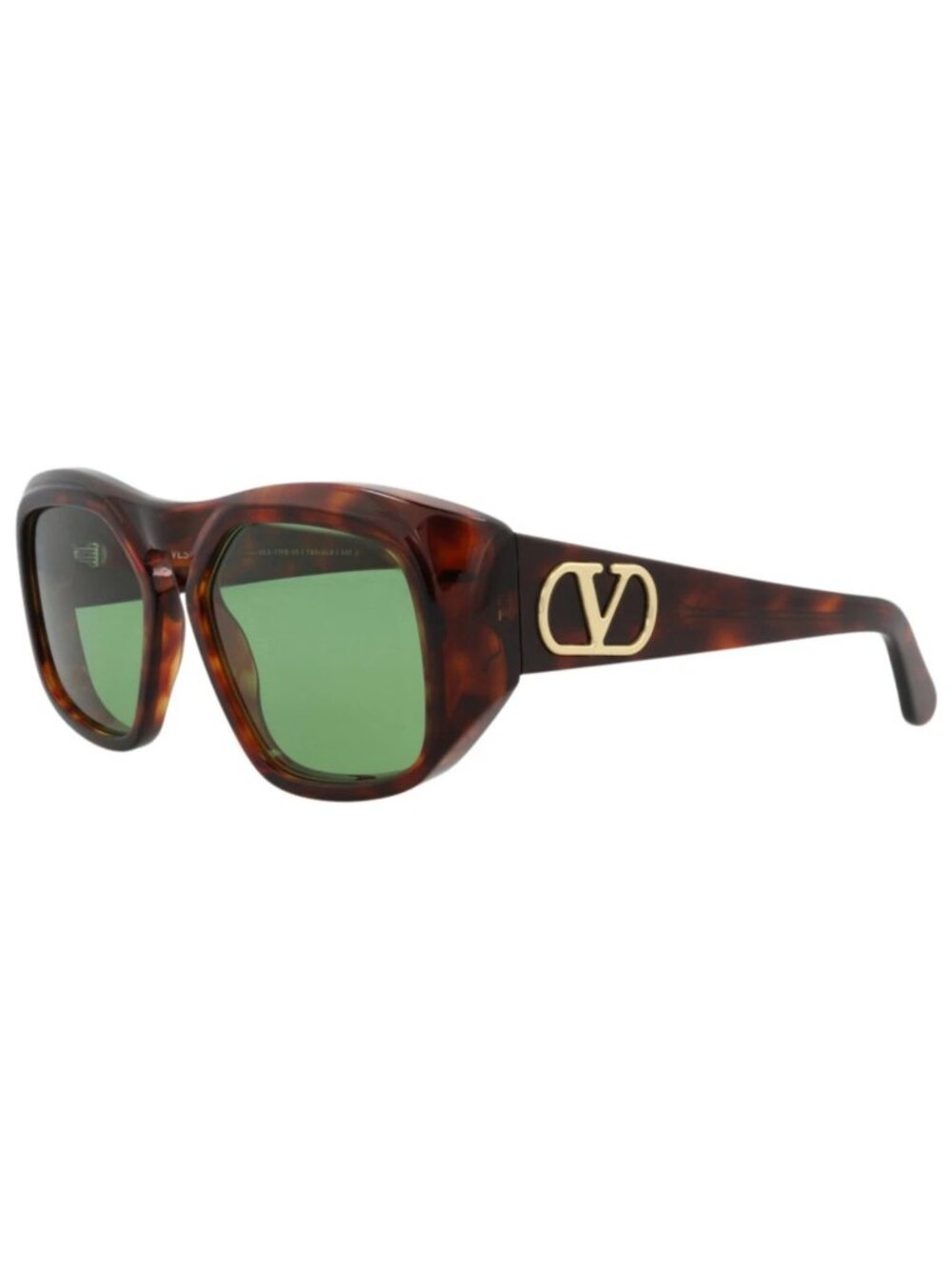 New Valentino Women's Sunglasses Square Rectangle Acetate Frame Unisex Havana